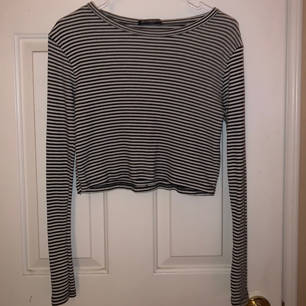 Black & White Striped Long Sleeve